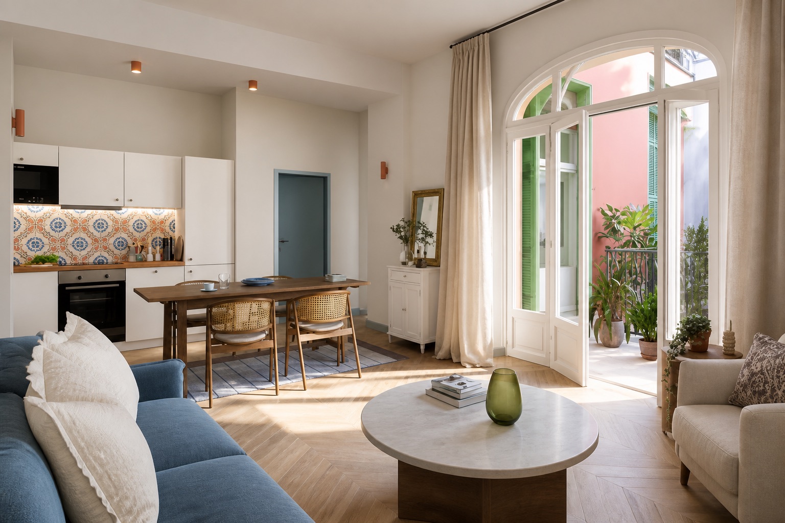 AI-assisted living room visual