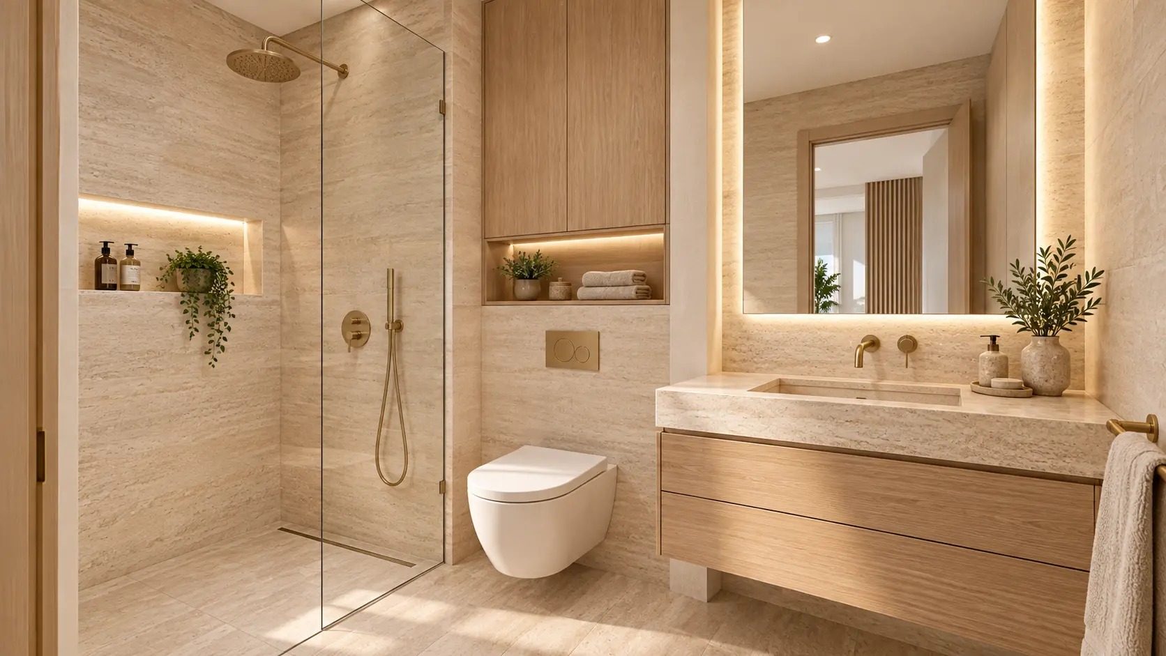 Presentation visual of a Villa Lucet bathroom interior