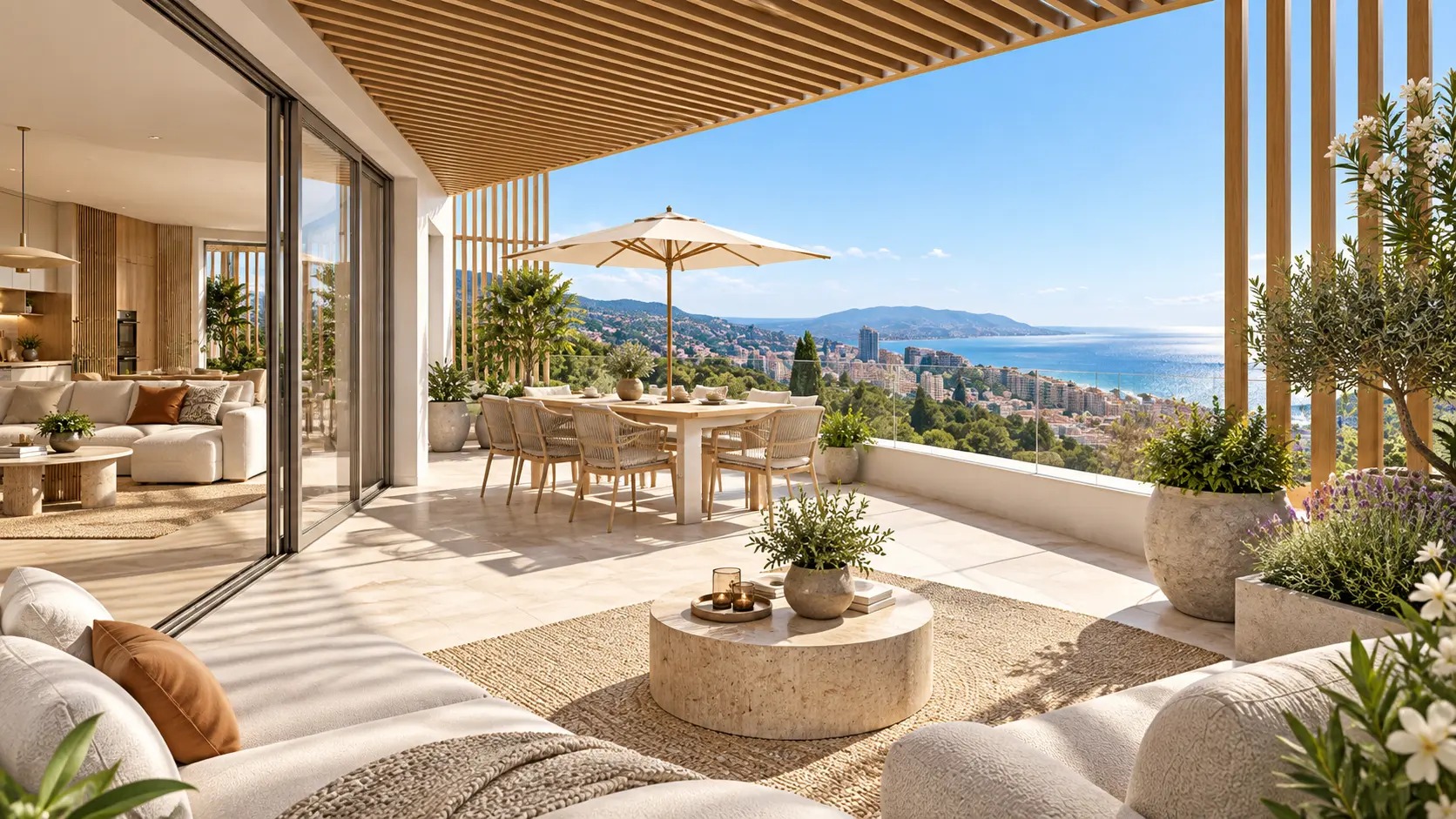 Presentation visual of a Villa Lucet terrace